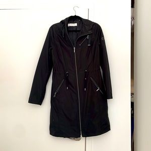Tahari Black Raincoat